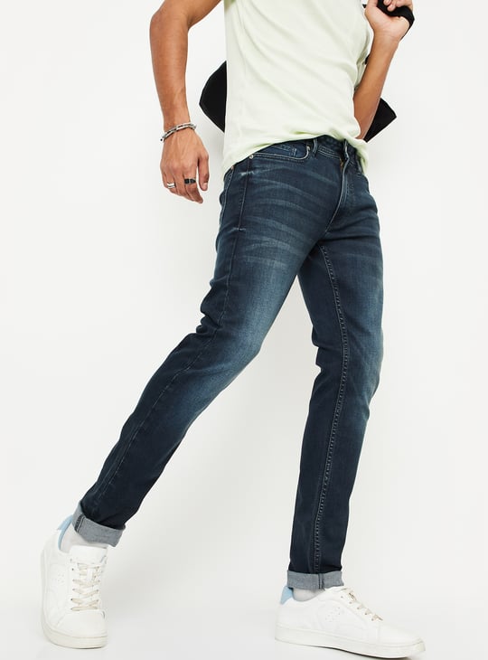 Men Washed Skinny Fit Jeans Jeans