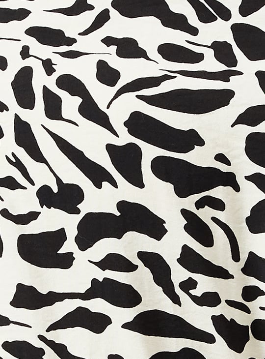 Women Printed Belted Shirt Dress