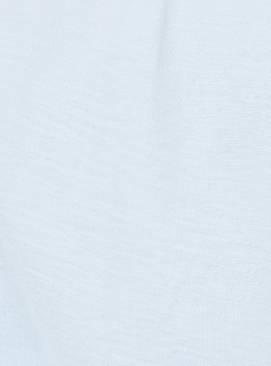 Women Solid Ruffles Shirt-style Top