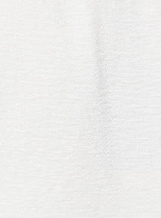 Women Solid Ruffles Shirt-style Top