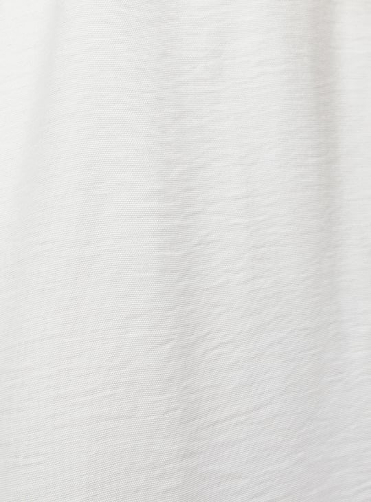 Women Solid A-line Belted Dress