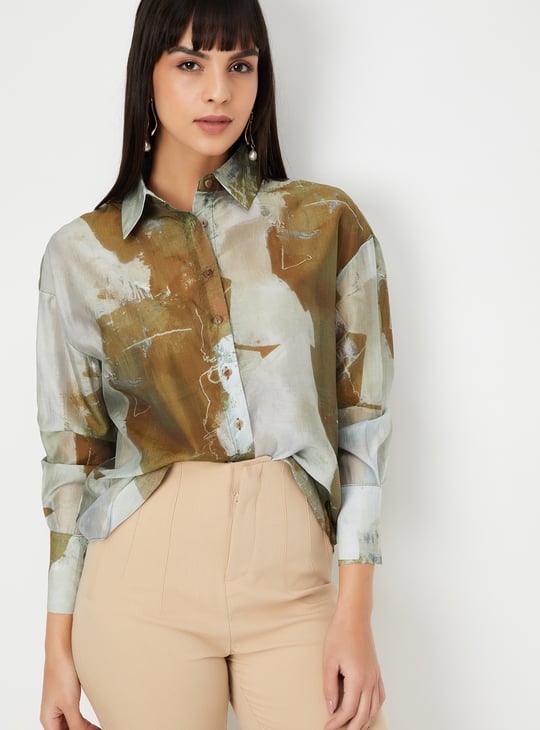 Women Printed Oversized Blouse