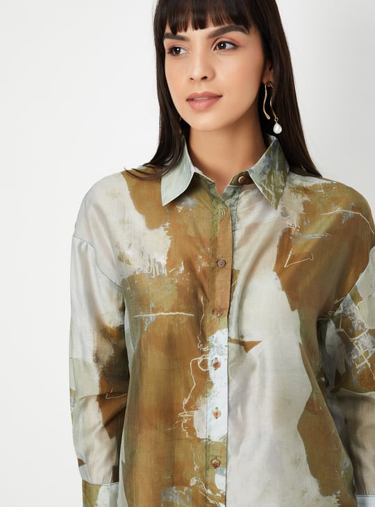 Women Printed Oversized Blouse