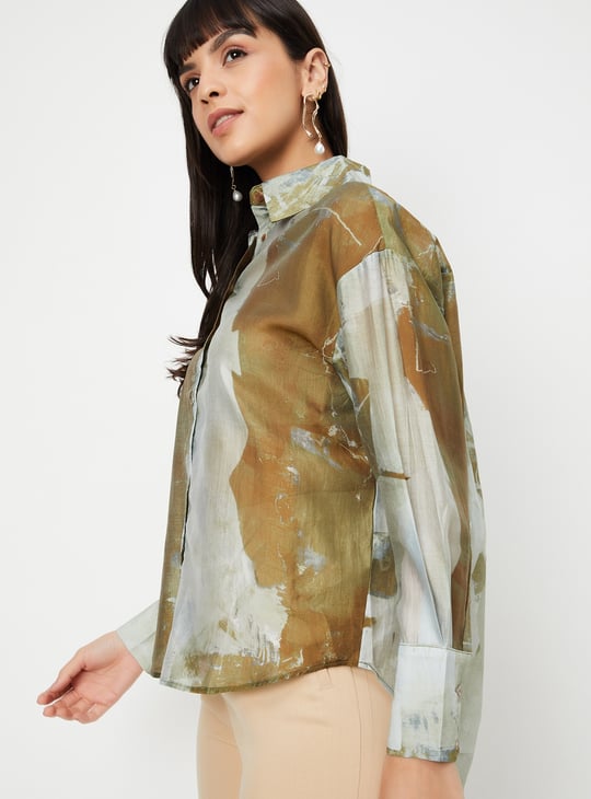 Women Printed Oversized Blouse