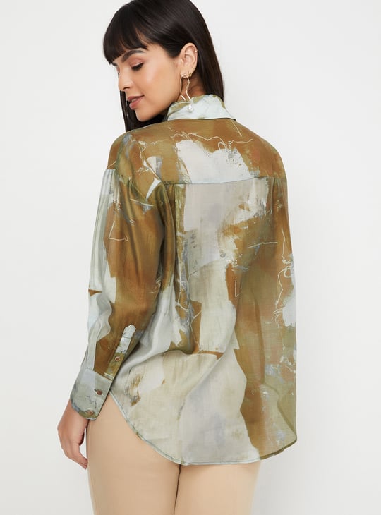 Women Printed Oversized Blouse