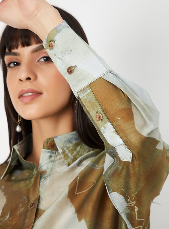 Women Printed Oversized Blouse