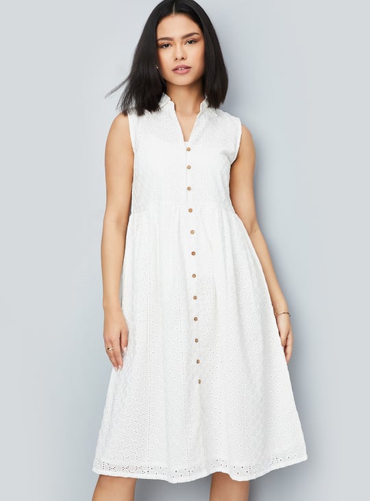 Women Schiffli A-line Dress