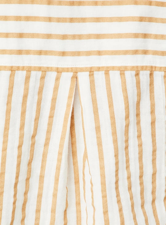 Women Striped Cropped Shirt