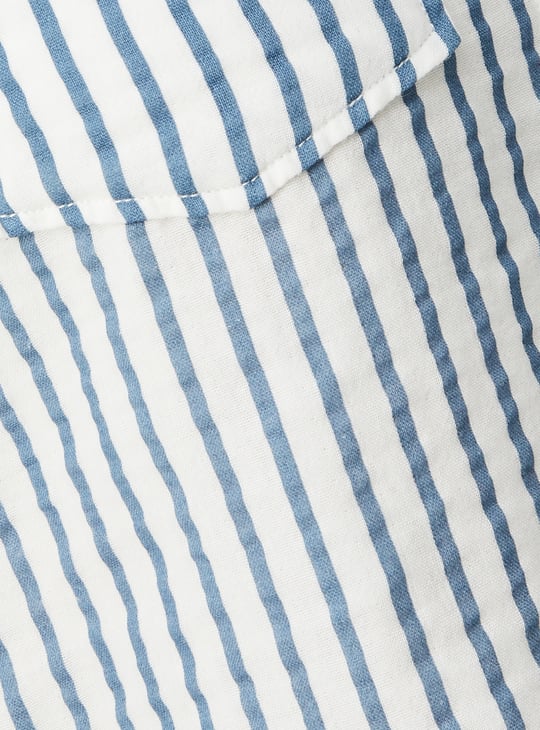 Women Striped Cropped Shirt