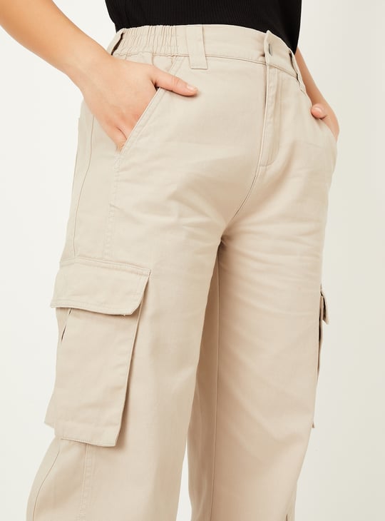 Women Cargo Wide-Leg Jeans