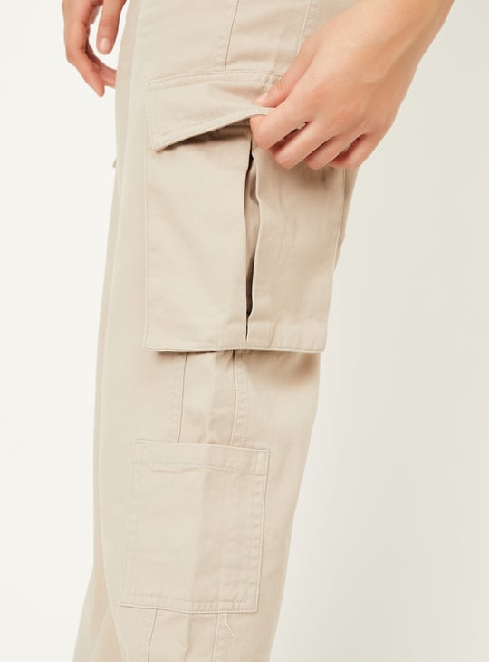 Women Cargo Wide-Leg Jeans