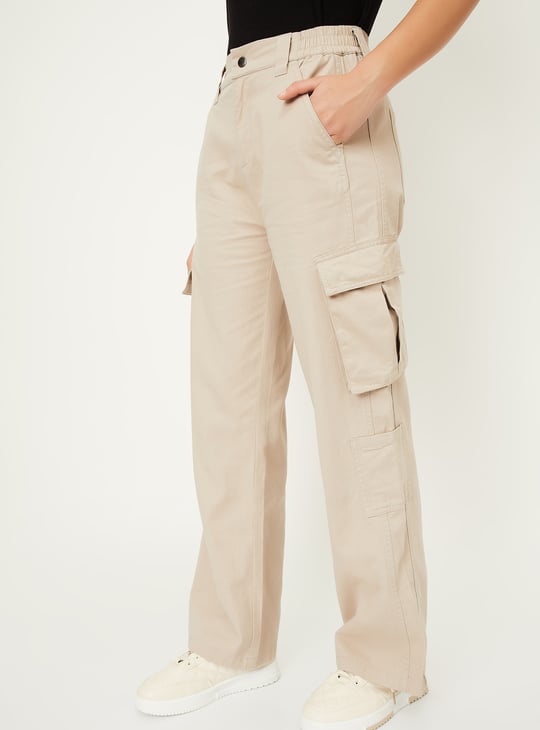 Women Cargo Wide-Leg Jeans