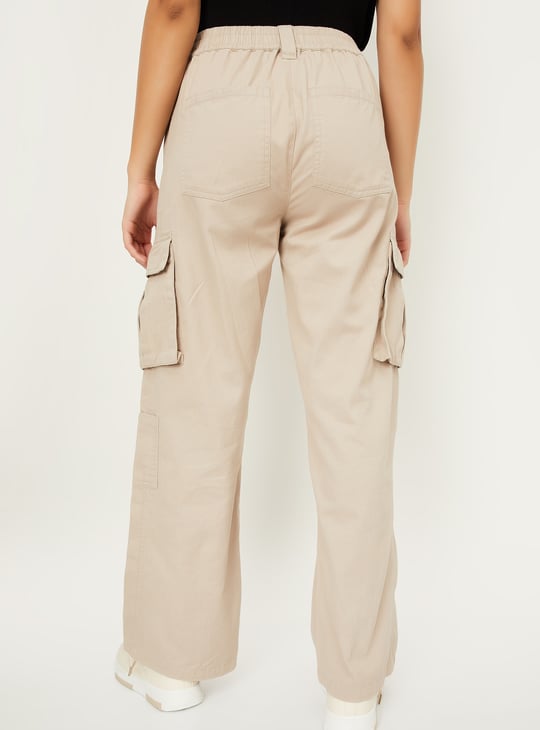 Women Cargo Wide-Leg Jeans
