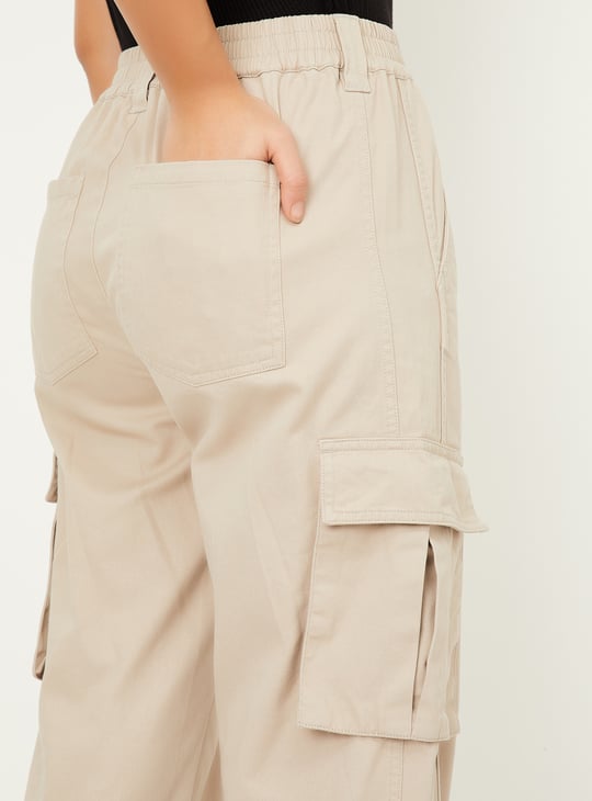 Women Cargo Wide-Leg Jeans