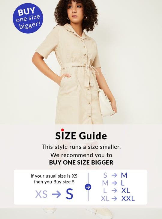 Women Solid Shirt Dress