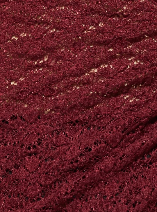 URB_N Women Lace Asymmetric Top