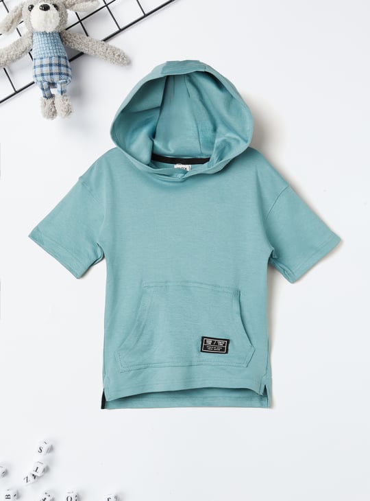 Boys Solid Hooded T-shirt