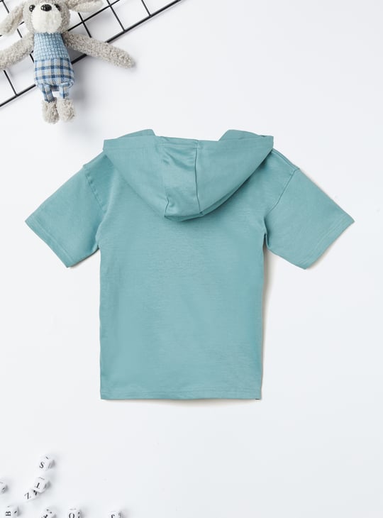 Boys Solid Hooded T-shirt