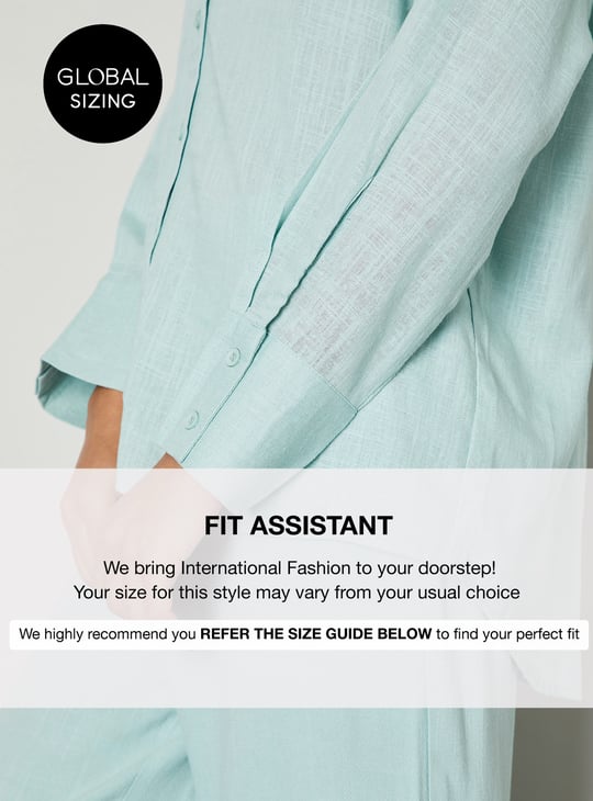 Women Textured Oversized Linen Shirt