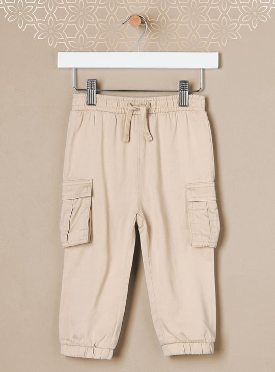 Boys Solid Cargo Joggers