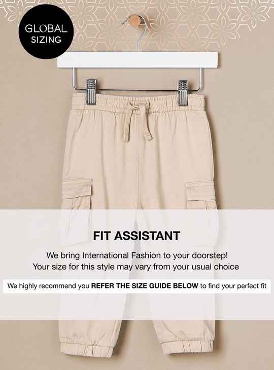 Boys Solid Cargo Joggers