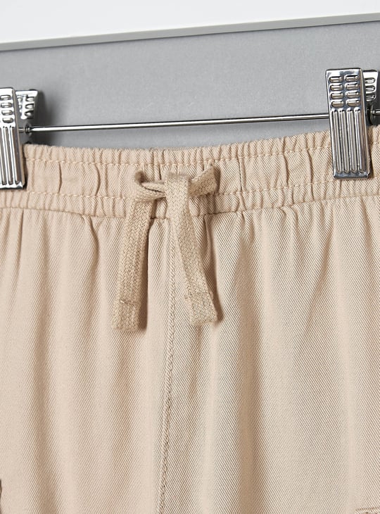 Boys Solid Cargo Joggers