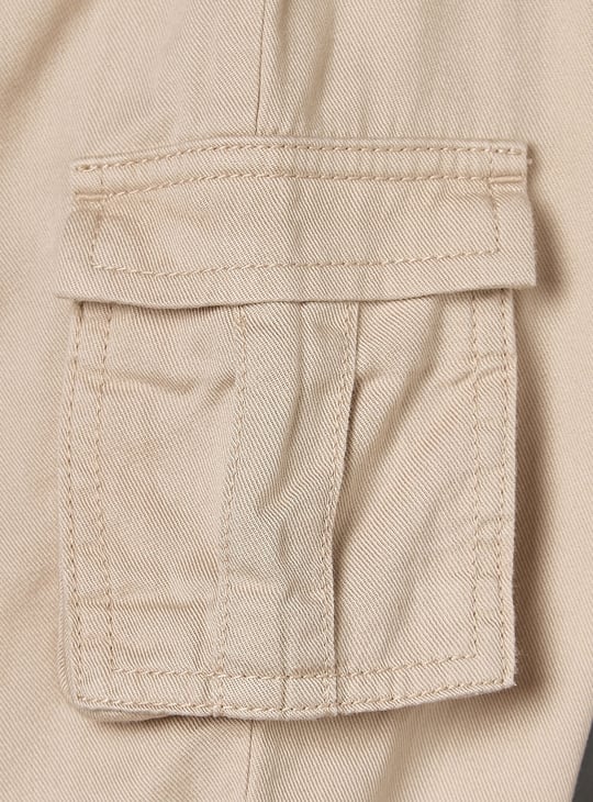 Boys Solid Cargo Joggers