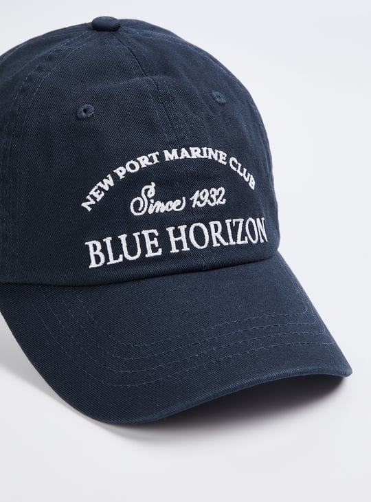 Men Text Embroidered Baseball Cap