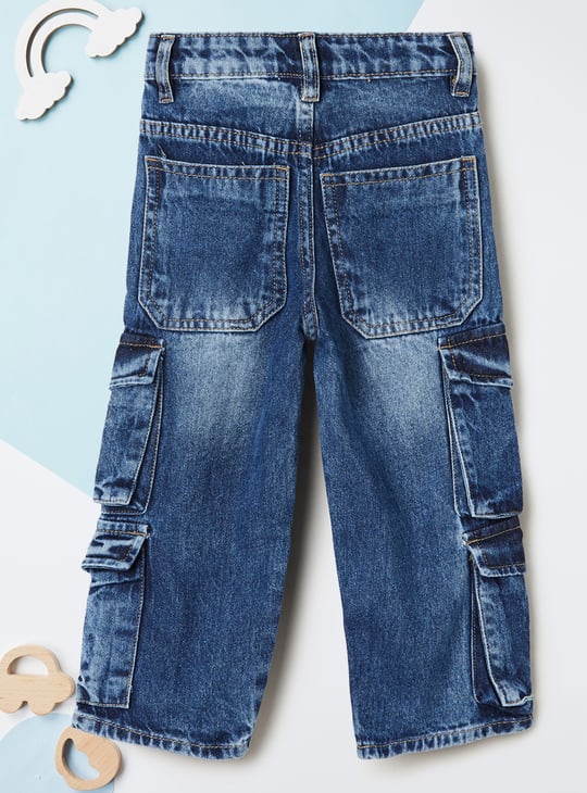 Boys Washed Cargo Jeans