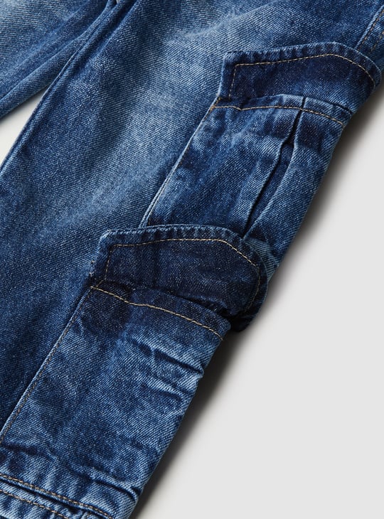 Boys Washed Cargo Jeans