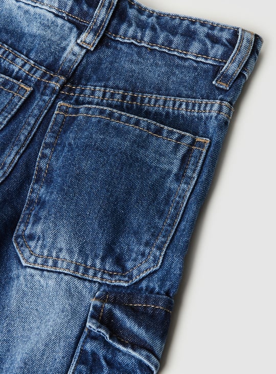 Boys Washed Cargo Jeans
