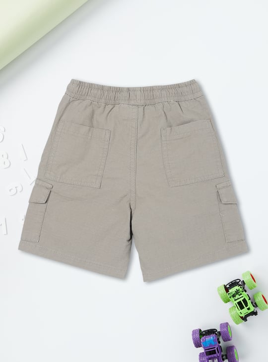Boys Solid Cargo Shorts