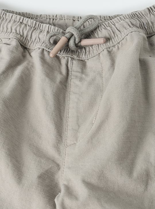 Boys Solid Cargo Shorts