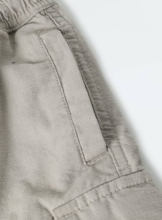 Boys Solid Cargo Shorts