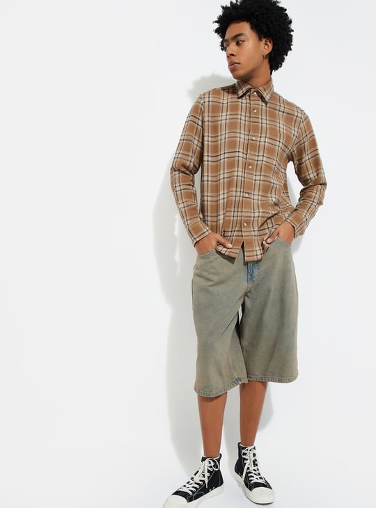 URB_N Men Checked Regular Fit Shirt