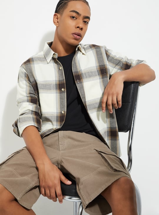 URB_N Men Checked Regular Fit Shirt