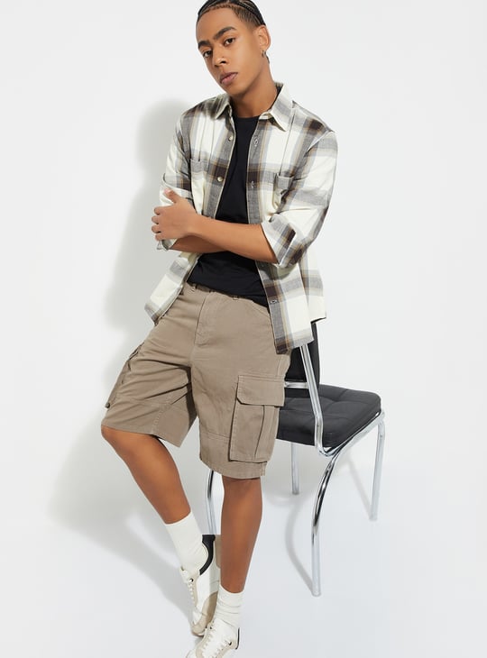 URB_N Men Checked Regular Fit Shirt