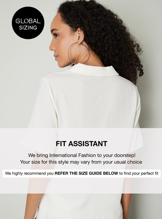 Women Textured Polo T-shirt