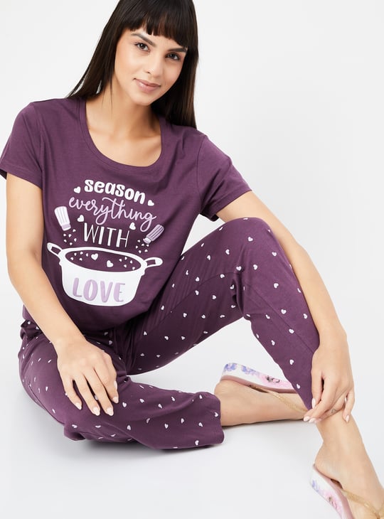 Women Printed PJ Set