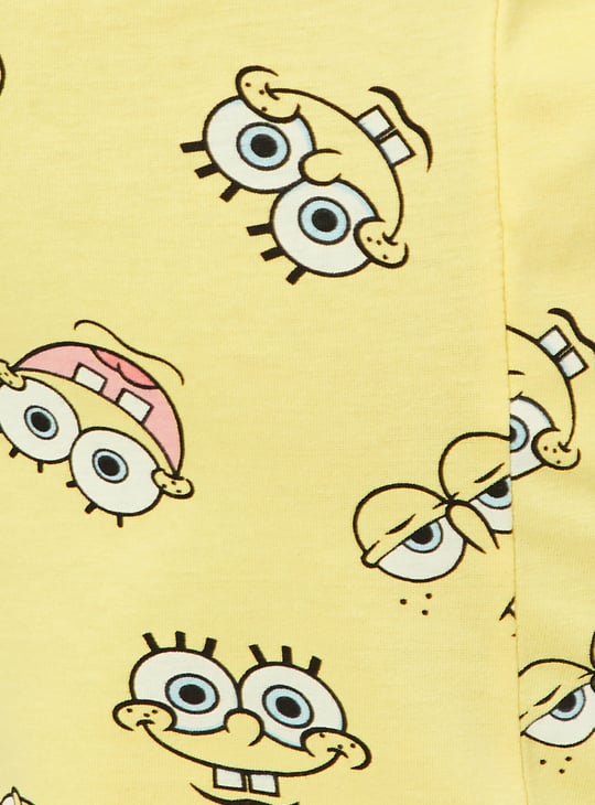 Women SpongeBob Print Shorts Set