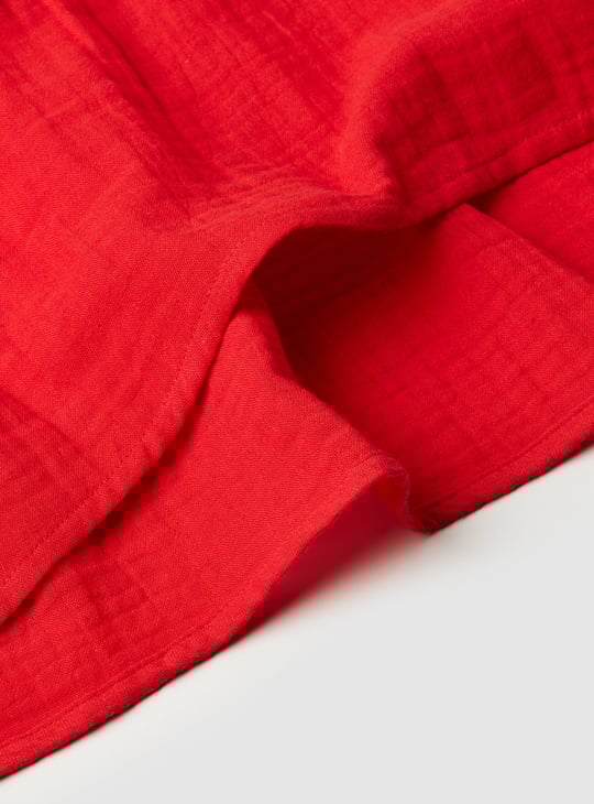 Girls Crochet Embroidered Fit and Flare Dress