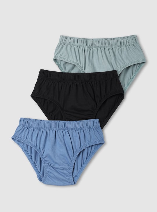 Boys Solid Briefs - Pack of 3