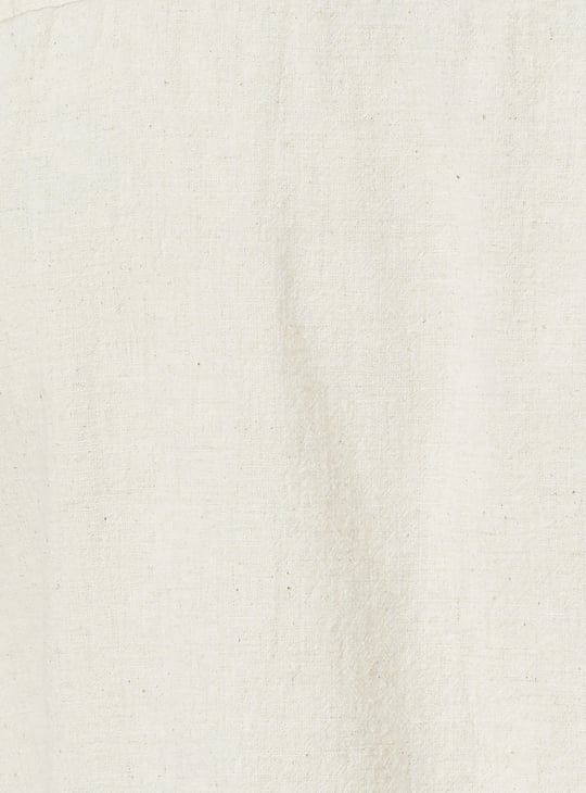 Men Textured Slim Fit Linen Shirt