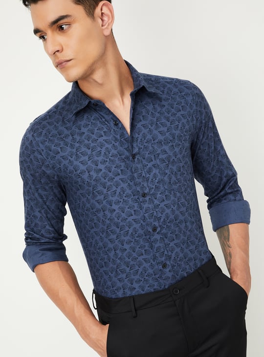 Men Printed Slim Fit Shirt