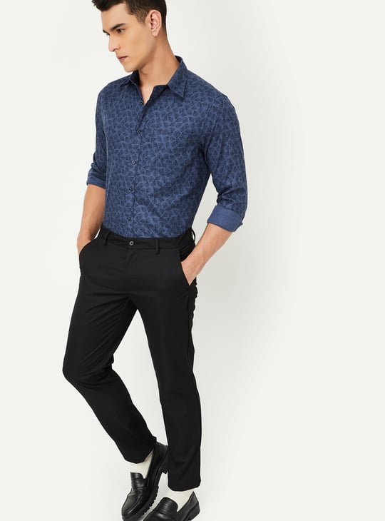 Men Printed Slim Fit Shirt