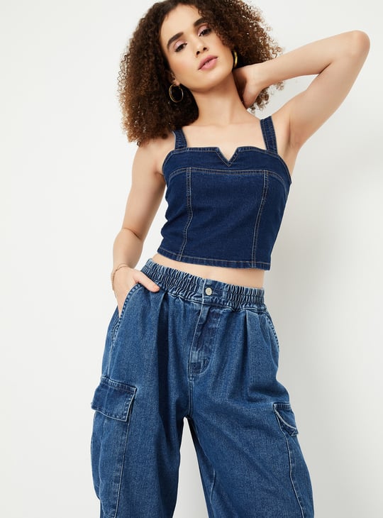 Women Denim Corset Top
