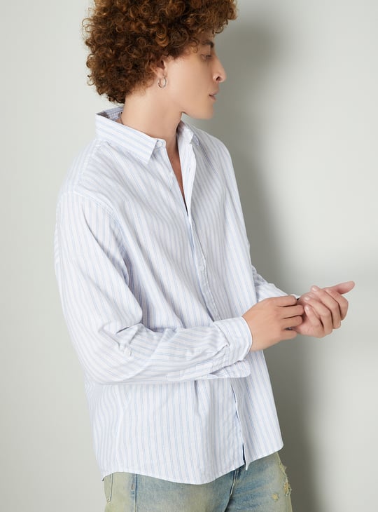 Men Striped Slim Fit Shirt