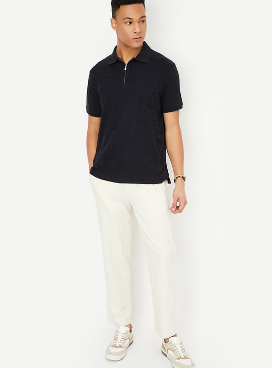 Men Solid Polo T-shirt