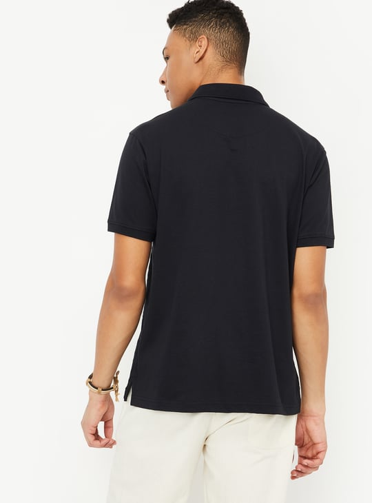 Men Solid Polo T-shirt