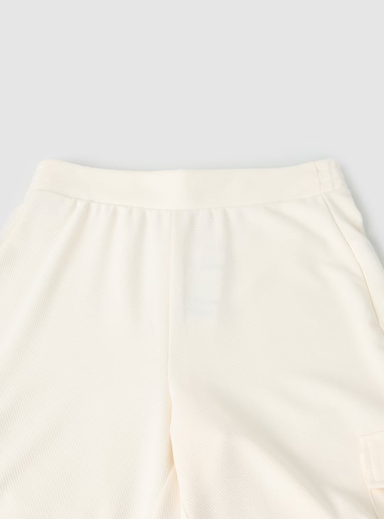 Girls Textured Cargo Joggers